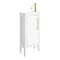 Montrose 400mm White Cloakroom Vanity Unit with Brushed Brass Handle