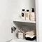 Montrose 400mm White Cloakroom Vanity Unit with Chrome Handle