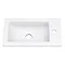 Montrose 400mm White Cloakroom Vanity Unit with Matt Black Handle