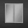 Montrose 600mm Dove Grey Mirrored Cabinet with Brushed Brass Handles