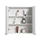 Montrose 600mm Dove Grey Mirrored Cabinet with Brushed Brass Handles