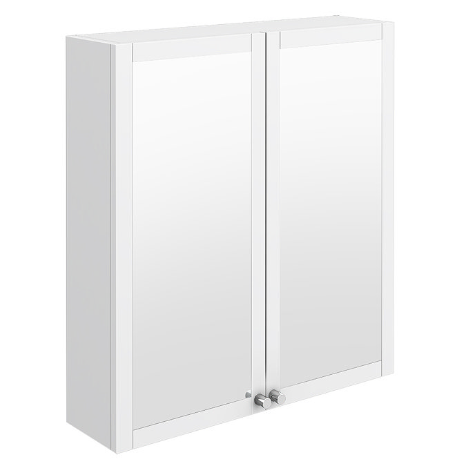 Montrose 600mm White Mirrored Cabinet with Chrome Handles