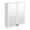 Montrose 600mm White Mirrored Cabinet with Matt Black Handles