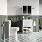 Montrose 610mm White Vanity Unit with Chrome Handles and Slatted Shelf