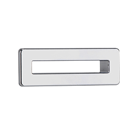 Montrose Chrome Square ABS Overflow Cover Insert Hole Trim
