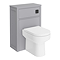 Montrose Dove Grey 585mm Wide WC Unit with Cistern, Matt Black Flush + Modern Pan