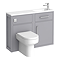 Montrose Dove Grey Combination Vanity and WC Unit with Chrome Handles and Flush