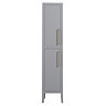  Montrose Dove Grey Tall Storage Unit with Brushed Brass Handles