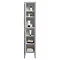  Montrose Dove Grey Tall Storage Unit with Brushed Brass Handles