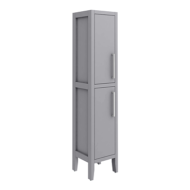 Montrose Dove Grey Tall Storage Unit with Chrome Handles