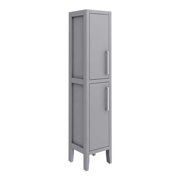 Montrose 1600mm Tall Storage Unit in Dove Grey with Chrome Handles