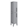 Montrose Dove Grey Tall Storage Unit with Matt Black Handles