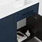 Montrose Indigo Blue Combination Vanity and WC Unit with Matt Black Handles and Flush