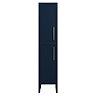 Montrose Indigo Blue Tall Storage Unit with Brushed Brass Handles