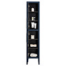 Montrose Indigo Blue Tall Storage Unit with Chrome Handles