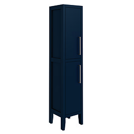 Montrose Indigo Blue Tall Storage Unit with Chrome Handles
