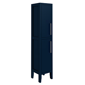 Montrose Indigo Blue Tall Storage Unit with Chrome Handles