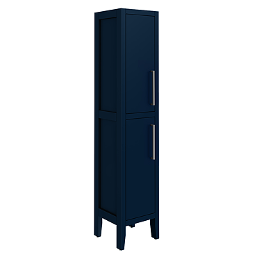 Montrose Indigo Blue Tall Storage Unit with Chrome Handles