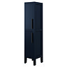 Montrose Indigo Blue Tall Storage Unit with Matt Black Handles