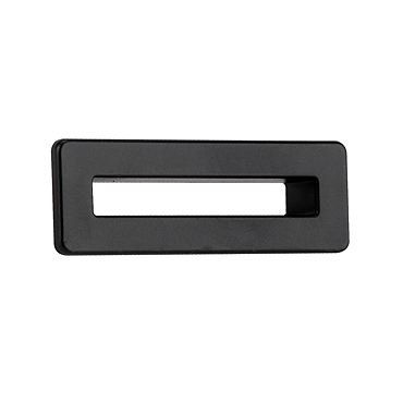 Montrose Matt Black Square ABS Overflow Cover