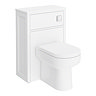 Montrose White 585mm Wide WC Unit with Cistern, Chrome Flush + Modern Pan