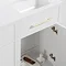 Montrose White Combination Vanity and WC Unit with Brushed Brass Handles and Flush