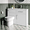 Montrose White Combination Vanity and WC Unit with Chrome Handles and Flush