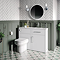 Montrose White Combination Vanity and WC Unit with Chrome Handles and Flush