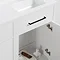 Montrose White Combination Vanity and WC Unit with Matt Black Handles and Flush