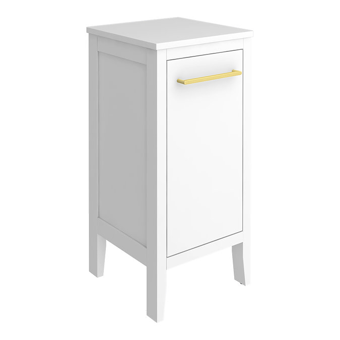 Montrose White Laundry Unit with Brushed Brass Handle