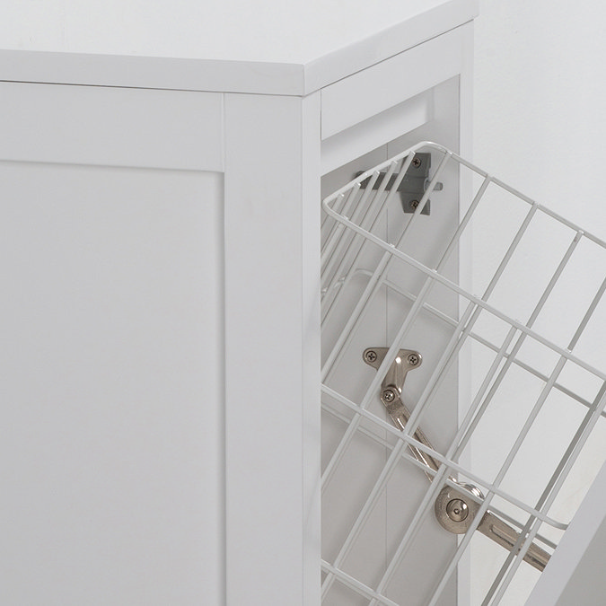 Montrose White Laundry Unit with Chrome Handle