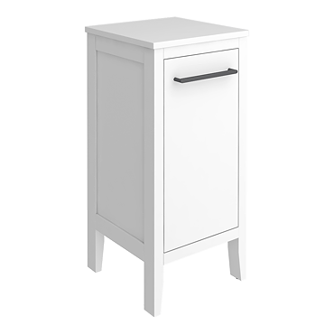 Montrose White Laundry Unit with Matt Black Handle