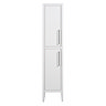 Montrose White Tall Storage Unit with Chrome Handles