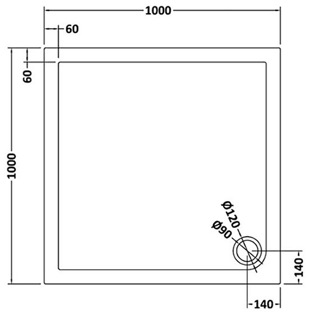 Monza 1000 x 1000mm Pivot Door Shower Enclosure + Pearlstone Tray