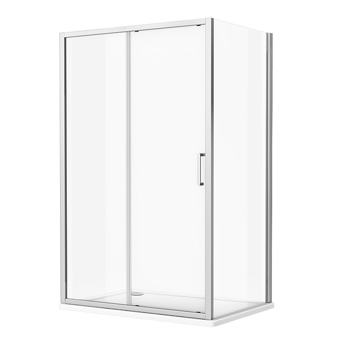 Monza 1000 x 900mm Sliding Door Shower Enclosure + Pearlstone Tray  Profile Large Image