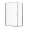 Monza 1000 x 900mm Sliding Door Shower Enclosure + Pearlstone Tray  Profile Large Image