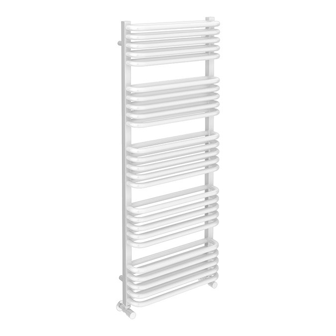 Monza 1269 x 500 White Designer D-Shaped Heated Towel Rail  Feature Large Image