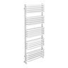 Monza 1269 x 500 White Designer D-Shaped Heated Towel Rail  Feature Large Image