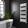 Monza Heated Towel Rail (500 x 1270mm D-Shaped White)