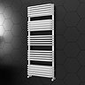 Monza Heated Towel Rail (500 x 1270mm D-Shaped White)
