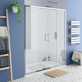 Monza 1400 x 1900 Double Sliding Shower Door Large Image