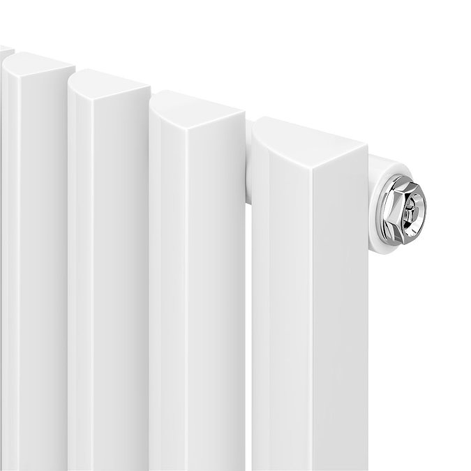 Monza 1600 x 355 Vertical Venetian Style White Designer Radiator  Feature Large Image