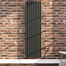 Monza 1600 x 475 Vertical Venetian Style Anthracite Designer Radiator  Profile Large Image