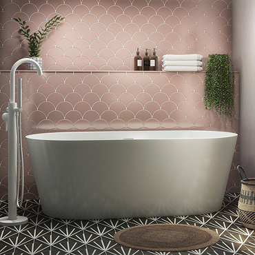 Monza 1680 x 800 Double Ended Free Standing Bath  Profile Large Image