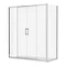 Monza 1700 x 700mm Double Sliding Door Shower Enclosure + Pearlstone Tray Feature Large Image