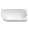 Monza 1700 x 750 Curved Free Standing Corner Bath with Screen