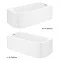 Monza 1700 x 750 Curved Free Standing Corner Bath with Screen  Profile Large Image