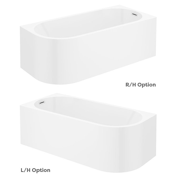 Monza 1700 x 750 Curved Free Standing Corner Bath  Profile Large Image