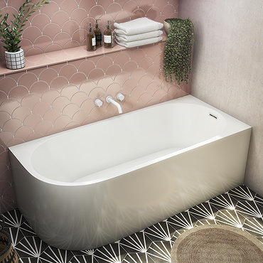Monza 1700 x 750 Curved Free Standing Corner Bath  Profile Large Image