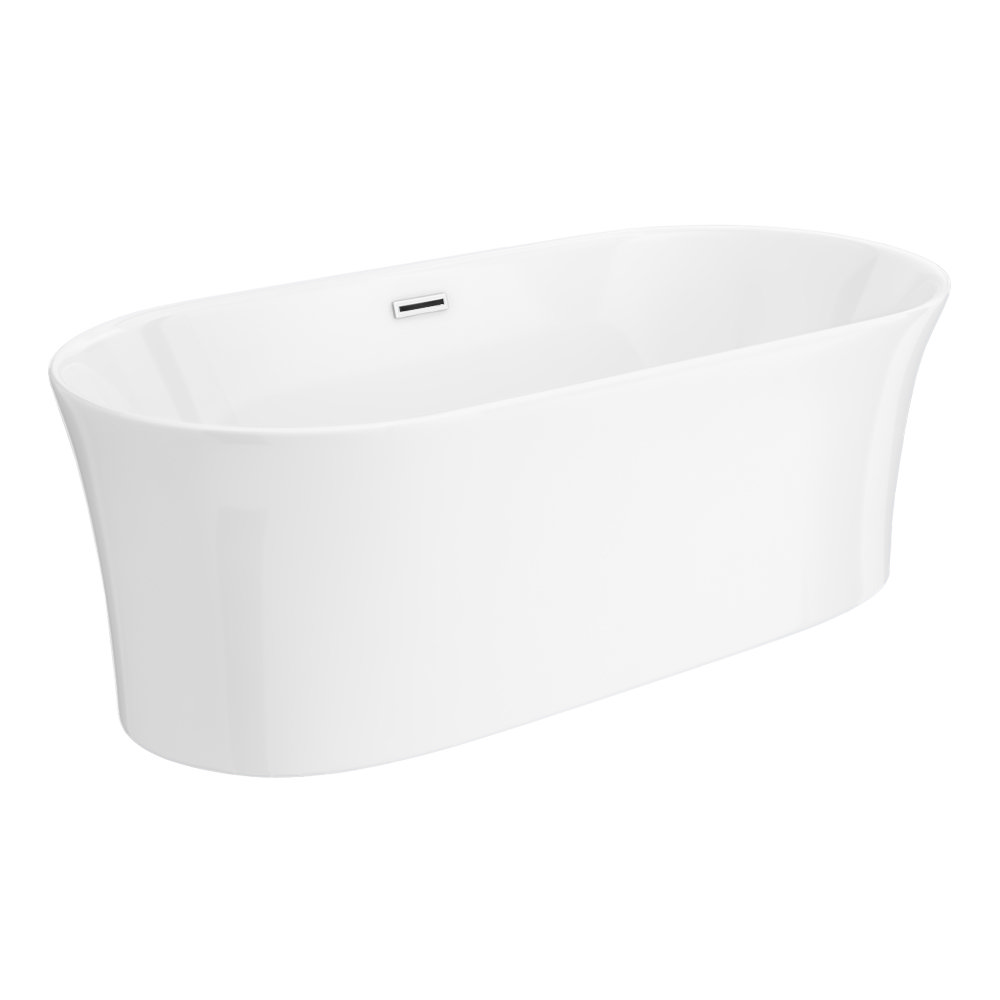 Monza 1700 x 800 Curved Double Ended Free Standing Bath  Profile Large Image
